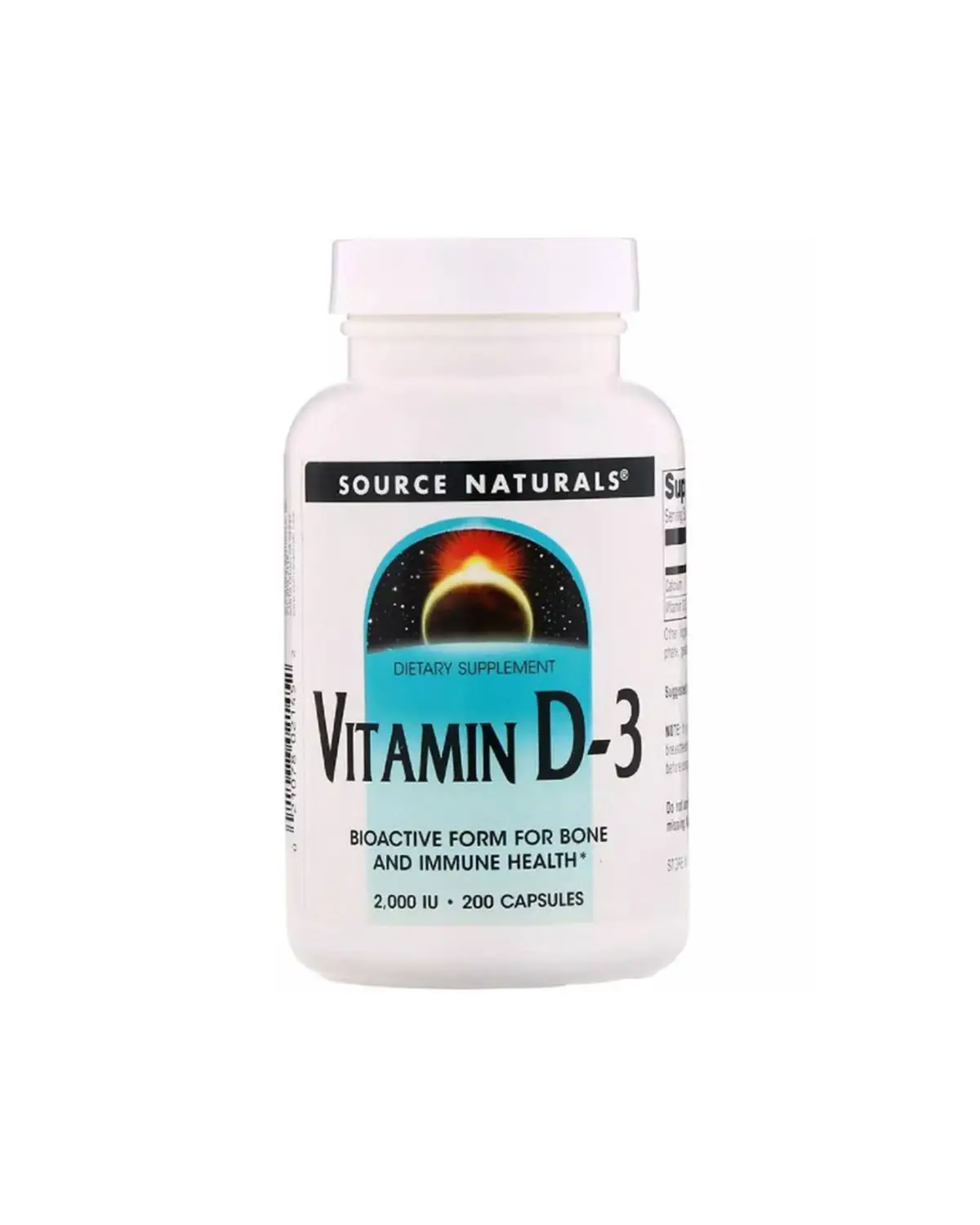 Витамин D3 2000 МЕ | 200 кап Source Naturals 20205035