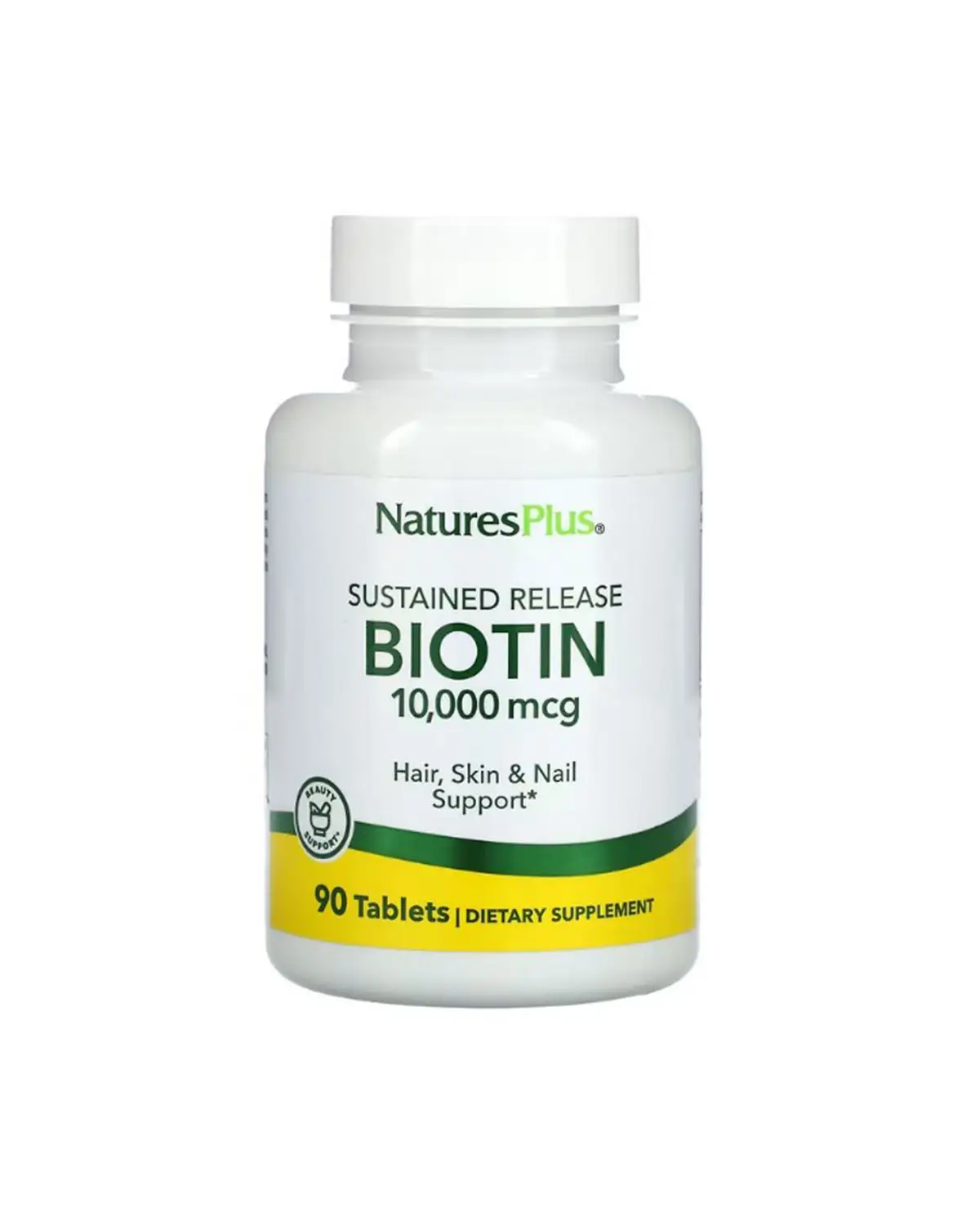 Биотин (В7) медленного высвобождения 10 мг | 90 таб Natures Plus 20205275