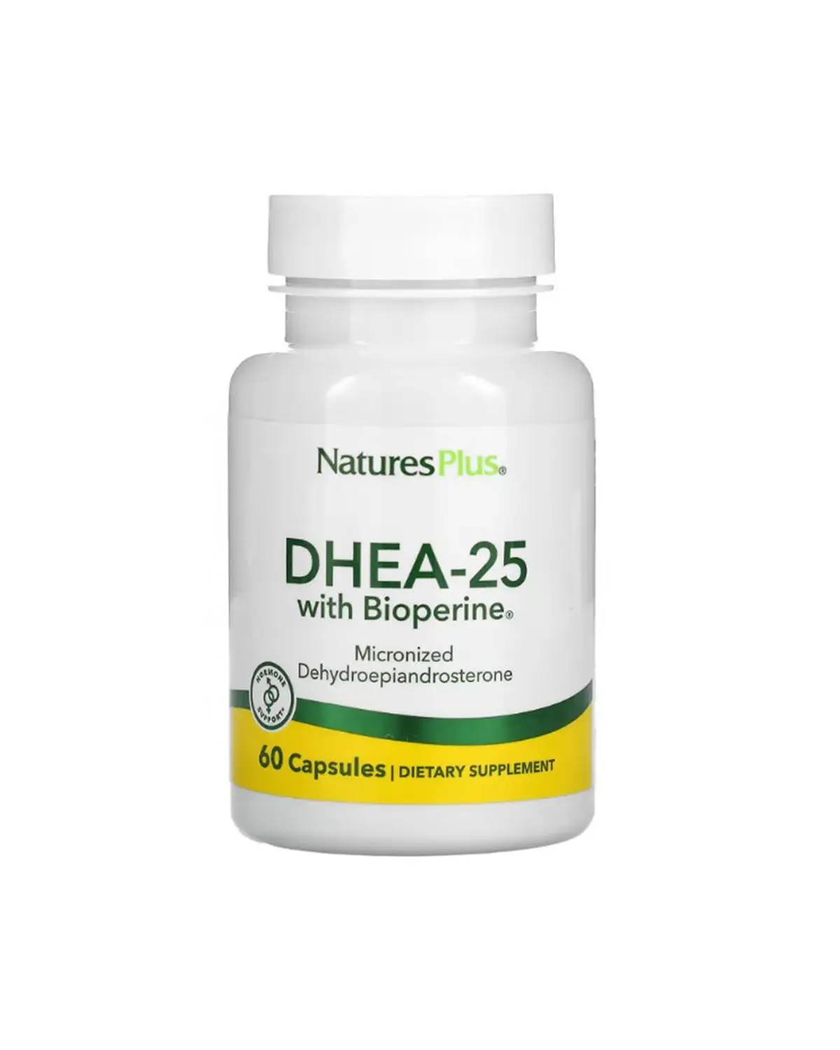 ДГЕА (DHEA) з біоперином 25 мг | 60 кап Natures Plus 20205308