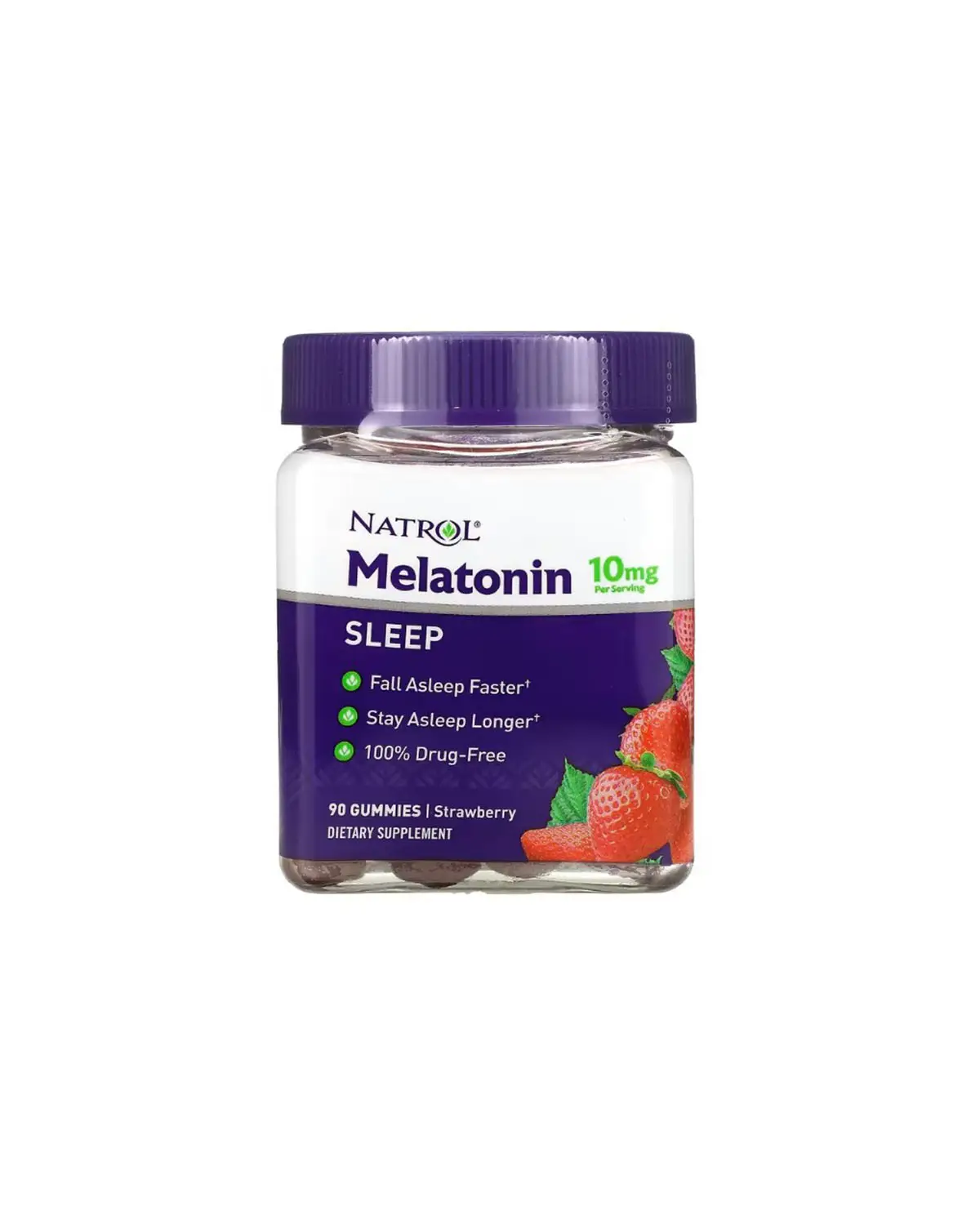 Мелатонин вкус клубники 5 мг | 90 жев таб Natrol 20205320