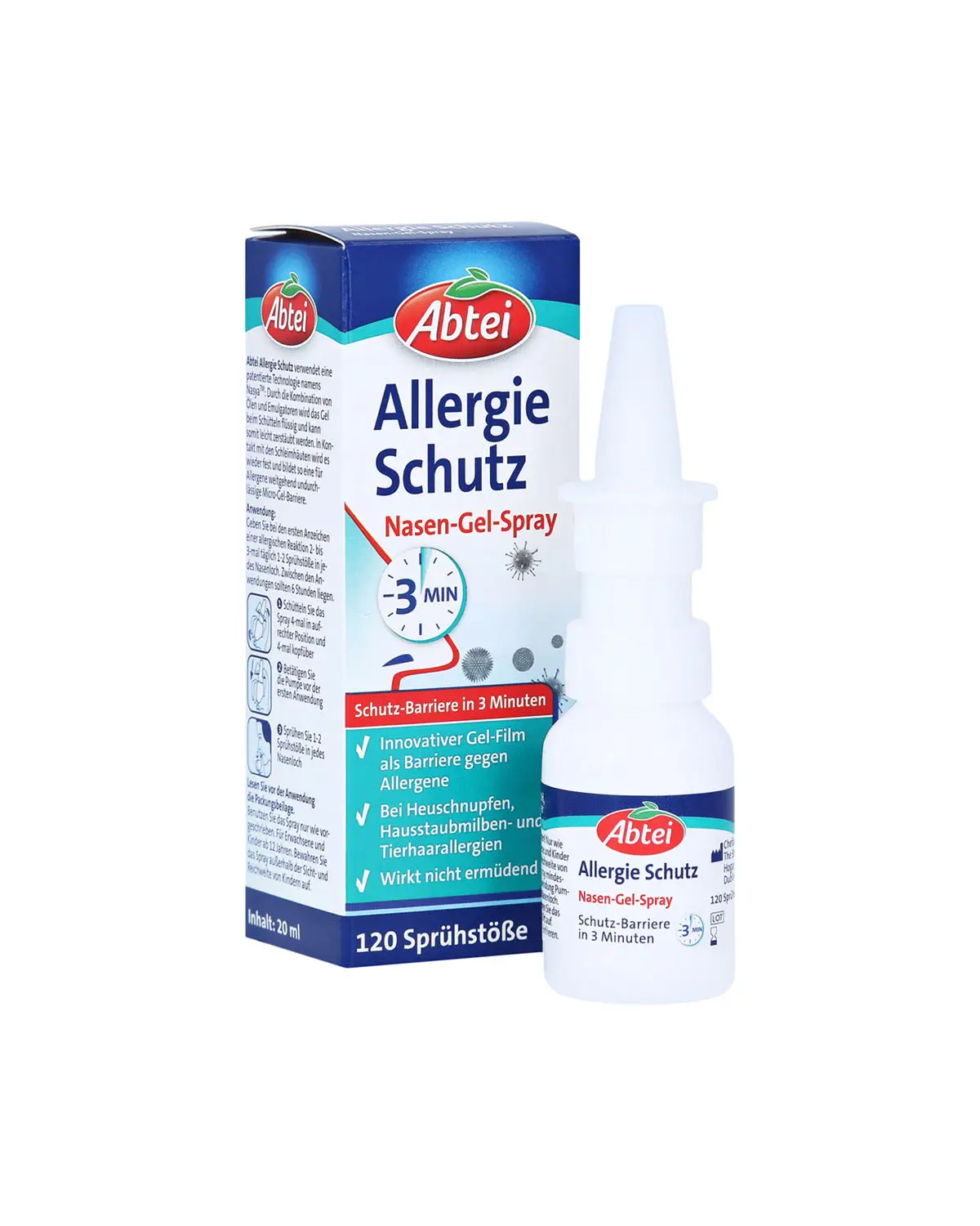 Гель-спрей для носа от аллергии | 20 мл Abtei 20205785