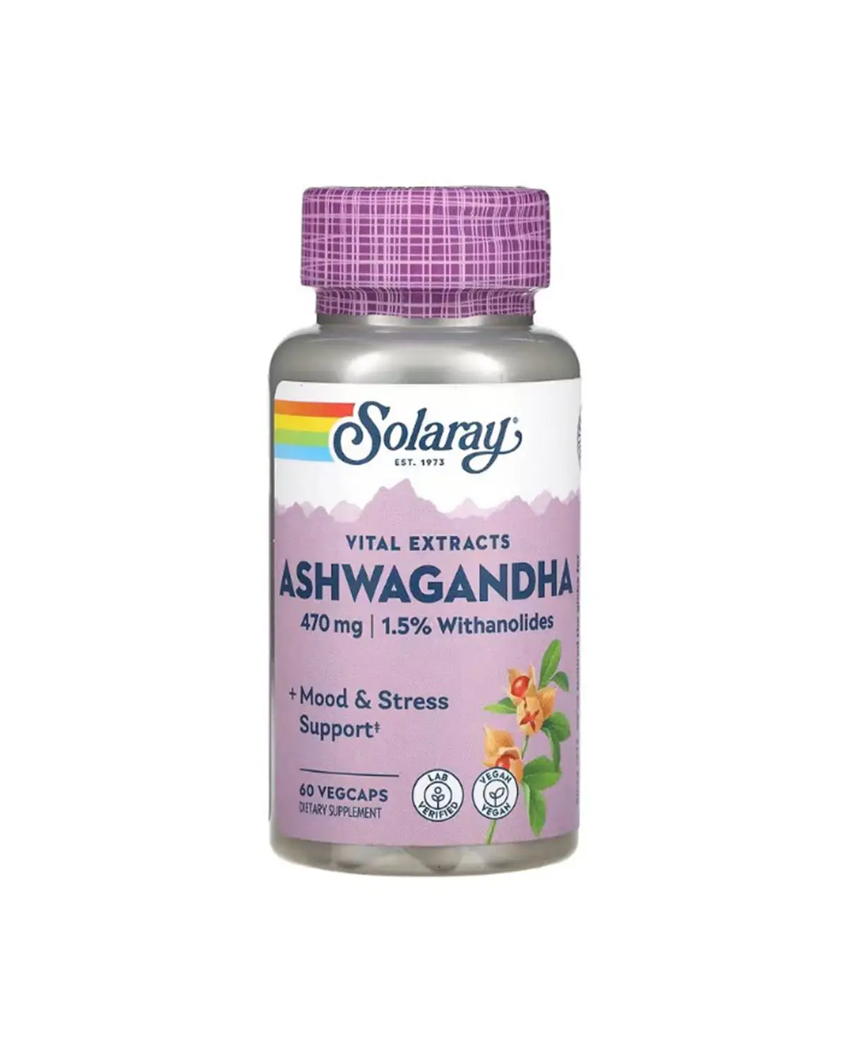 Ашваганда 470 мг | 60 кап Solaray 20205858