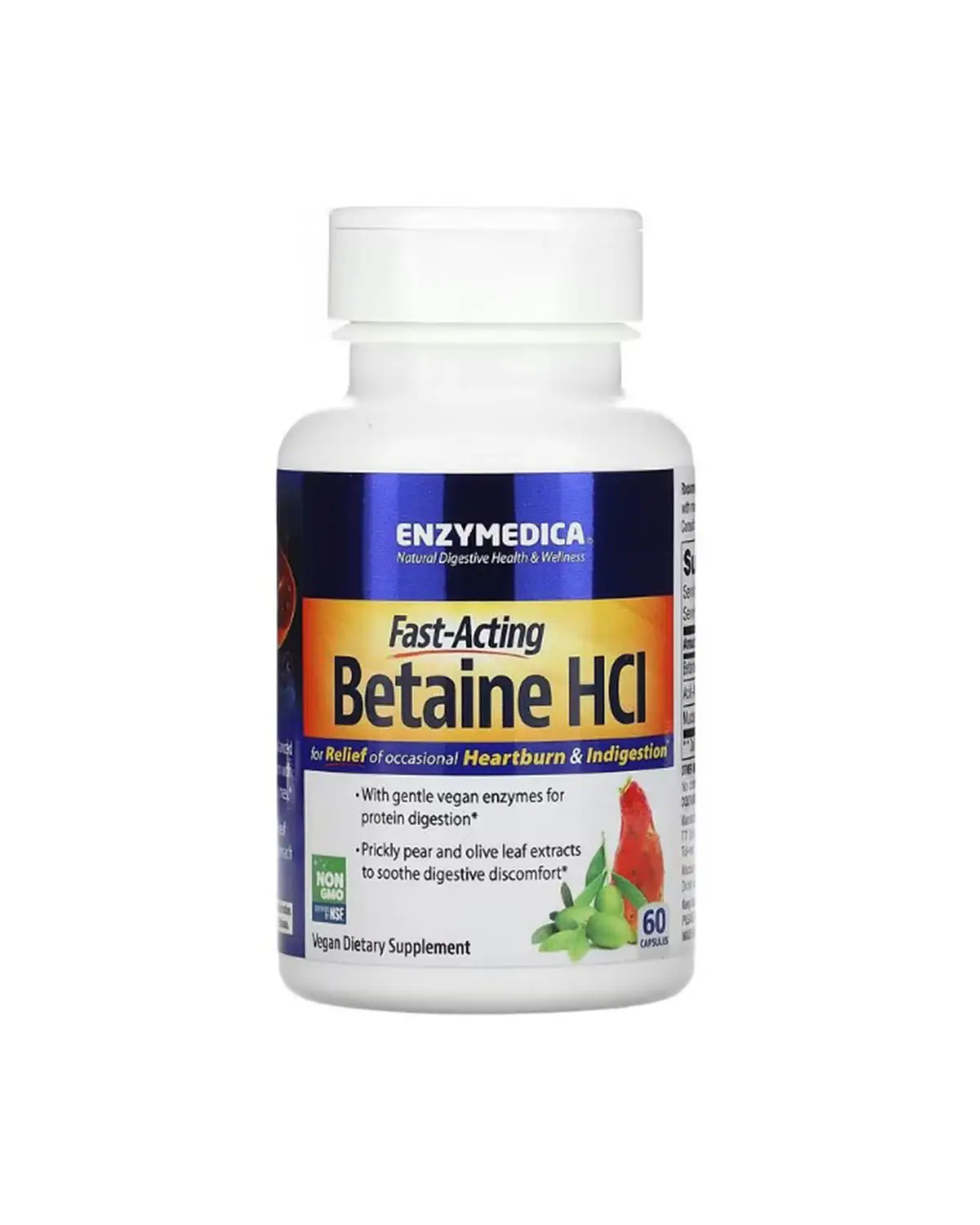 Бетаин HCI 1300 мг | 60 кап Enzymedica 20205951