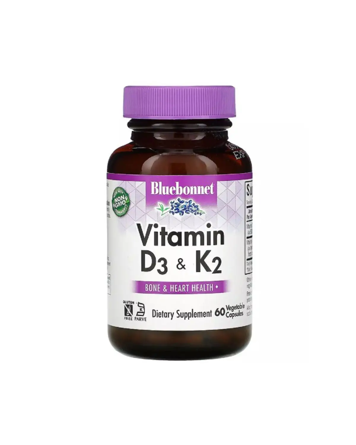 Вітаміни D3 і K2 - 60 кап Bluebonnet Nutrition 20206027