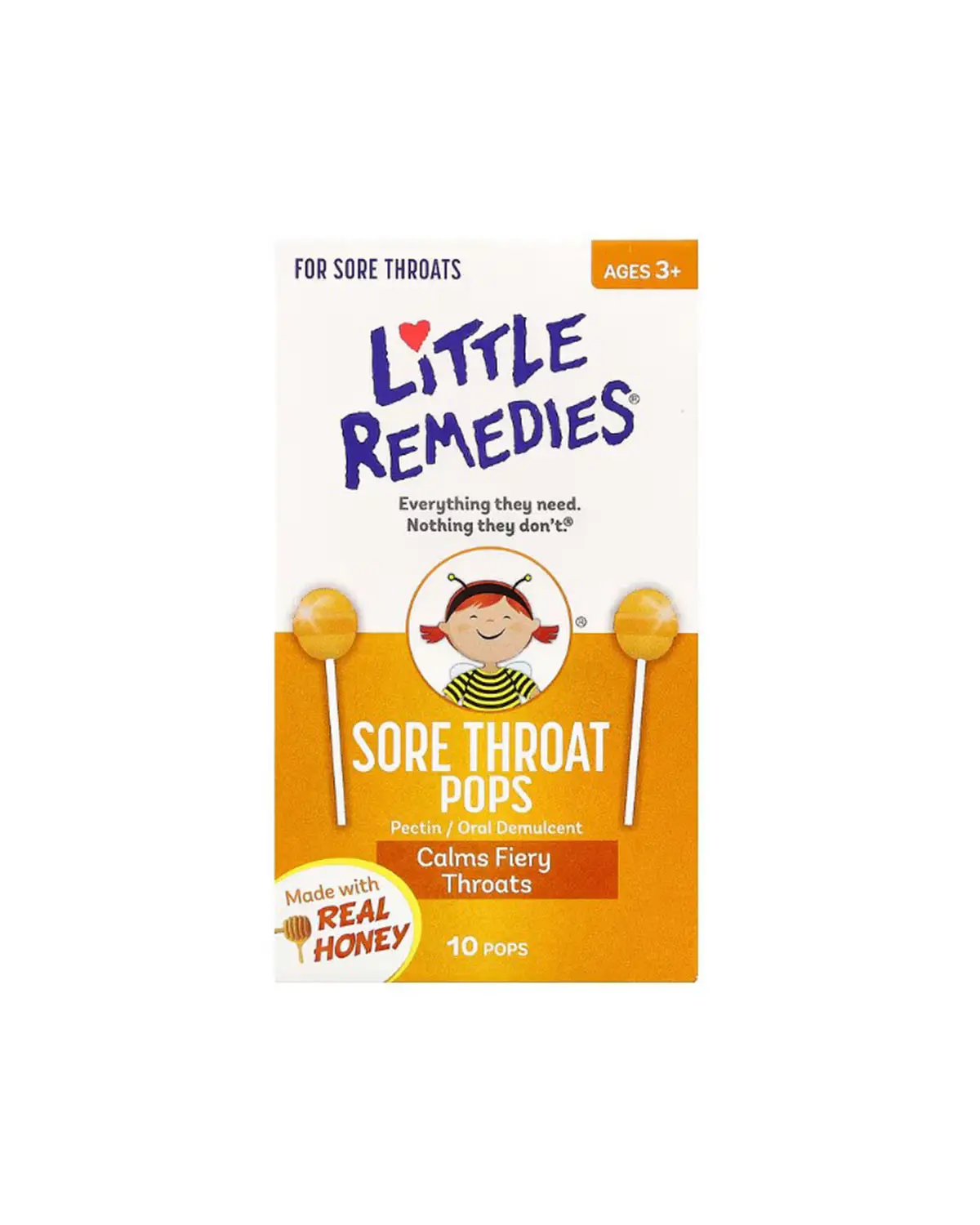 Льодяники від болю в горлі для дітей - 10 льодяників Little Remedies 20206536