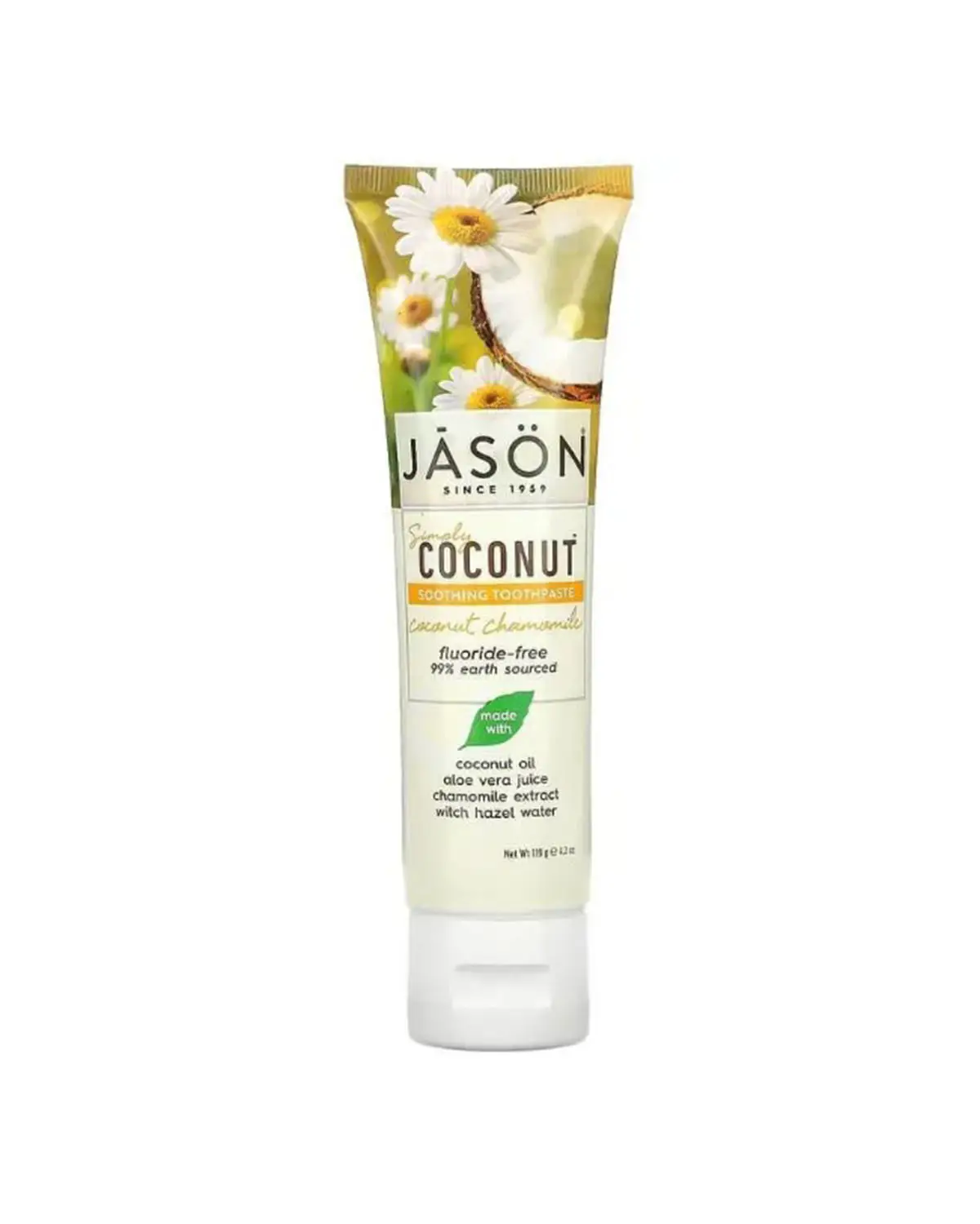 Успокаивающая зубная паста кокос и ромашка - 119 г Jason Natural 20206781