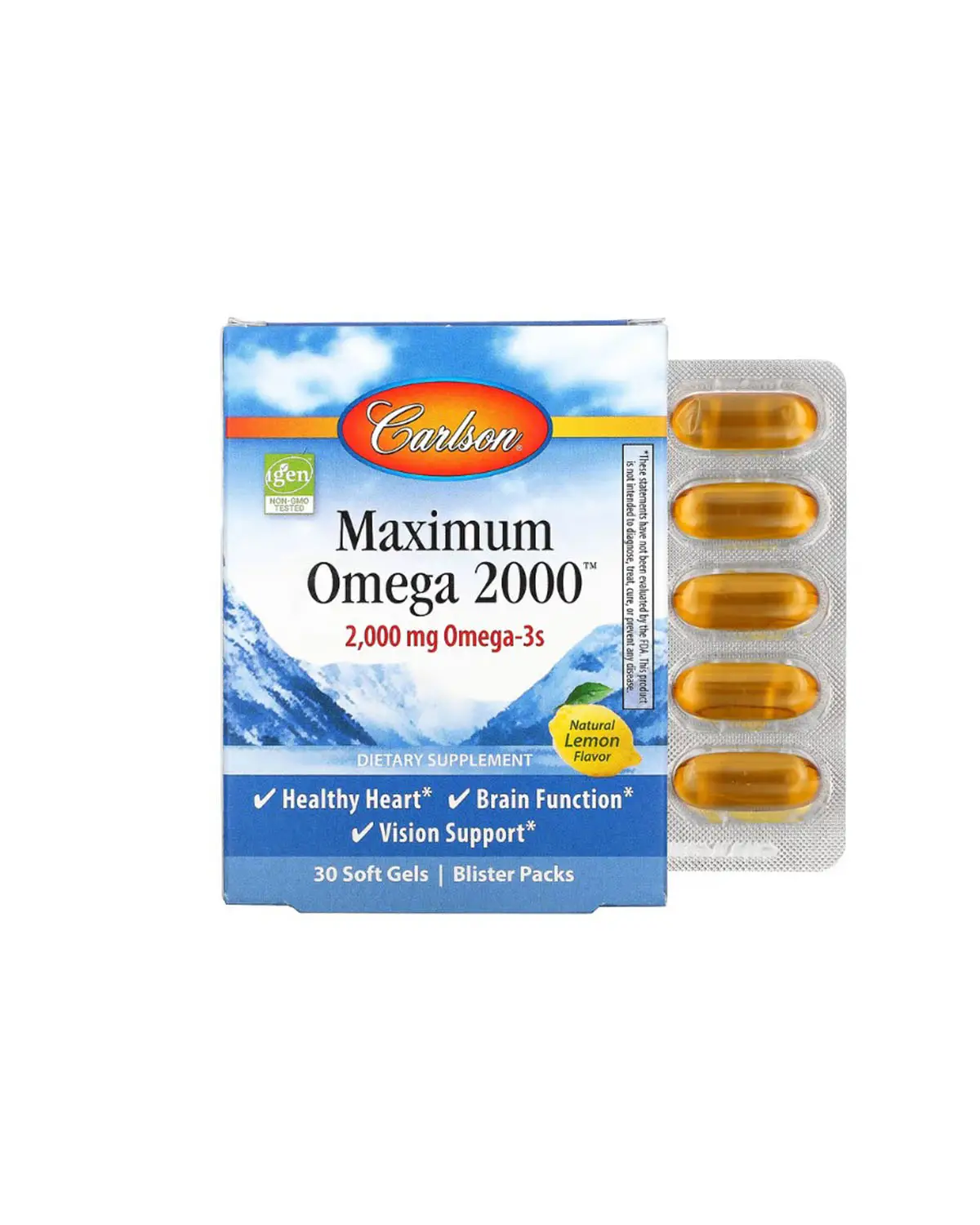 Омега-3 2000 мг лимон - 30 кап Carlson Labs 20206803