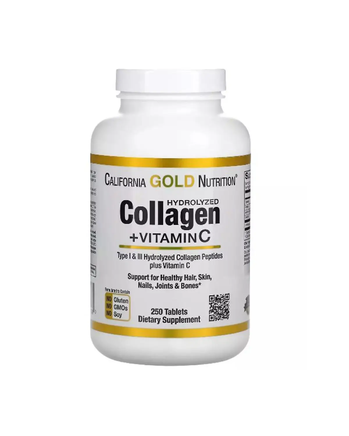Пептиди гідролізованого колагену + вітамін С - 250 таб California Gold Nutrition 20206834