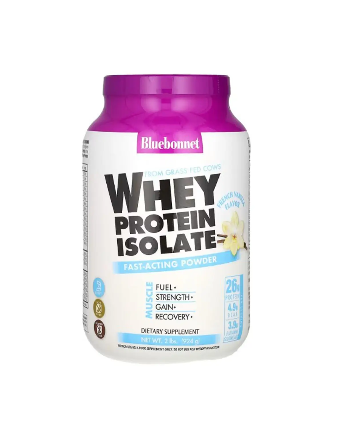 Изолят сывороточного протеина французская ваниль - 924 г Bluebonnet Nutrition 20206847