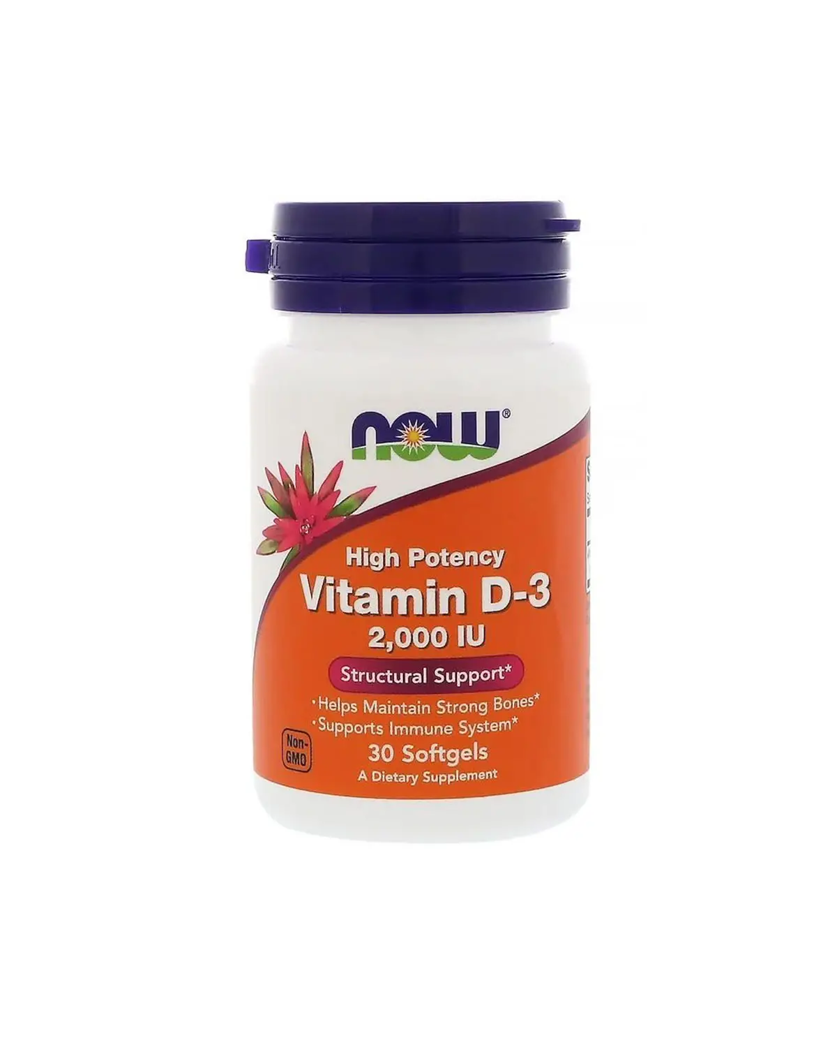 Витамин D3 2000 МЕ - 30 кап Now Foods 20300138