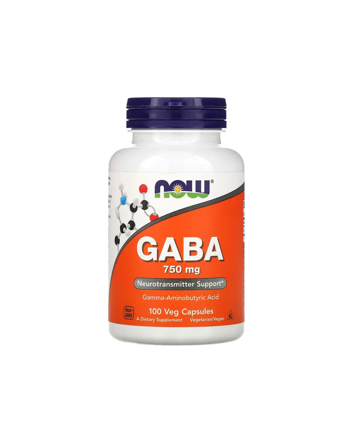 Гамма-аминомасляная кислота (GABA) 750 мг - 100 кап Now Foods 20300147