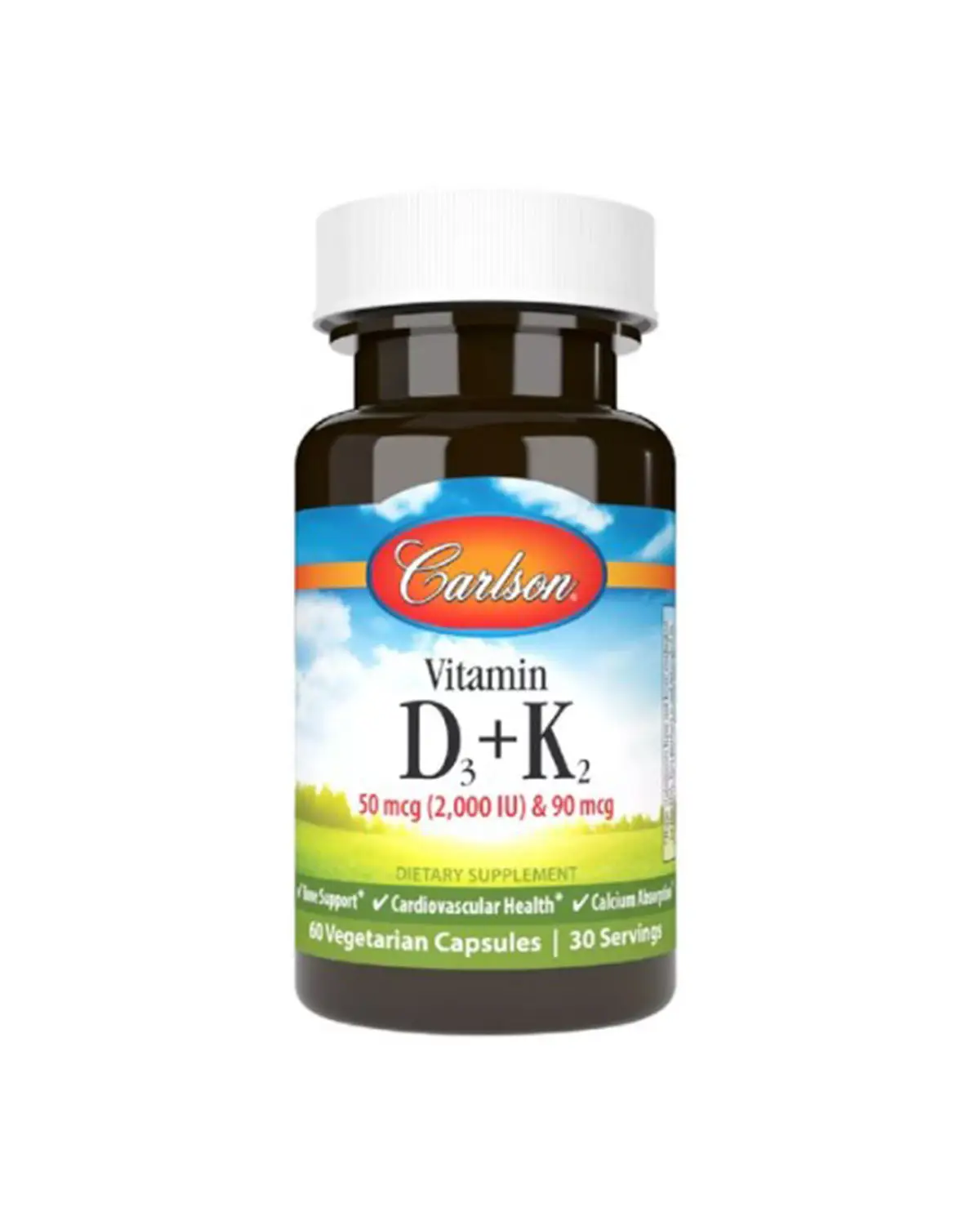 Витамины D3+K2 2000 МЕ и 90 мкг - 60 кап Carlson 20301482