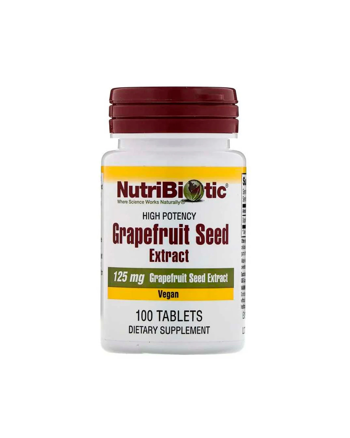 Екстракт насіння грейпфрута 125 мг - 100 таб NutriBiotic 20400010