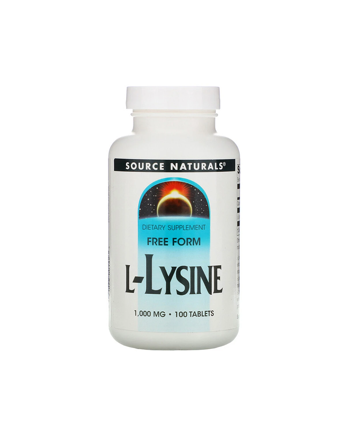 L-Лізин 1000 мг - 100 таб Source Naturals 20400090