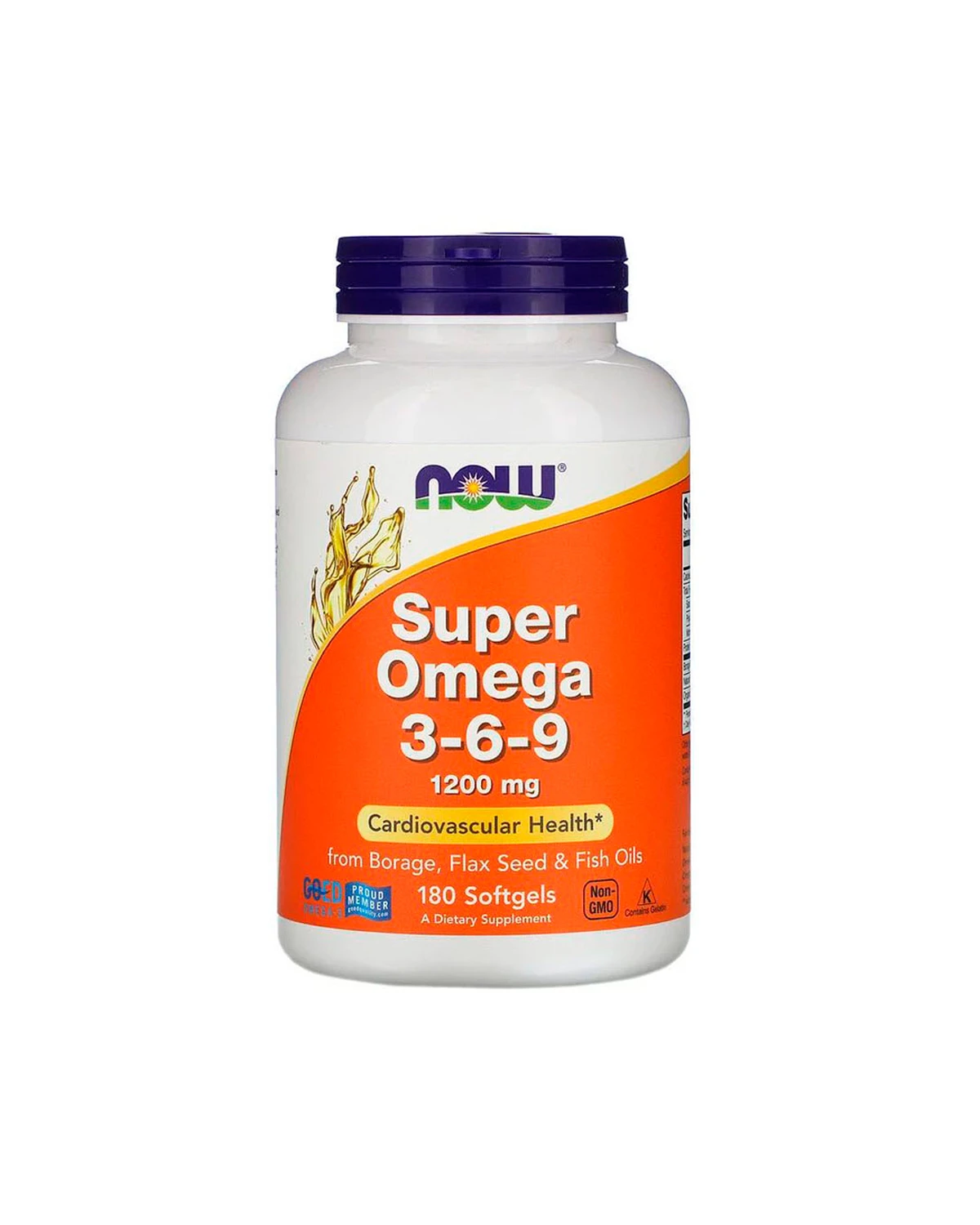Супер Омега 3-6-9 1200 мг - 180 таб Now Foods 20400142