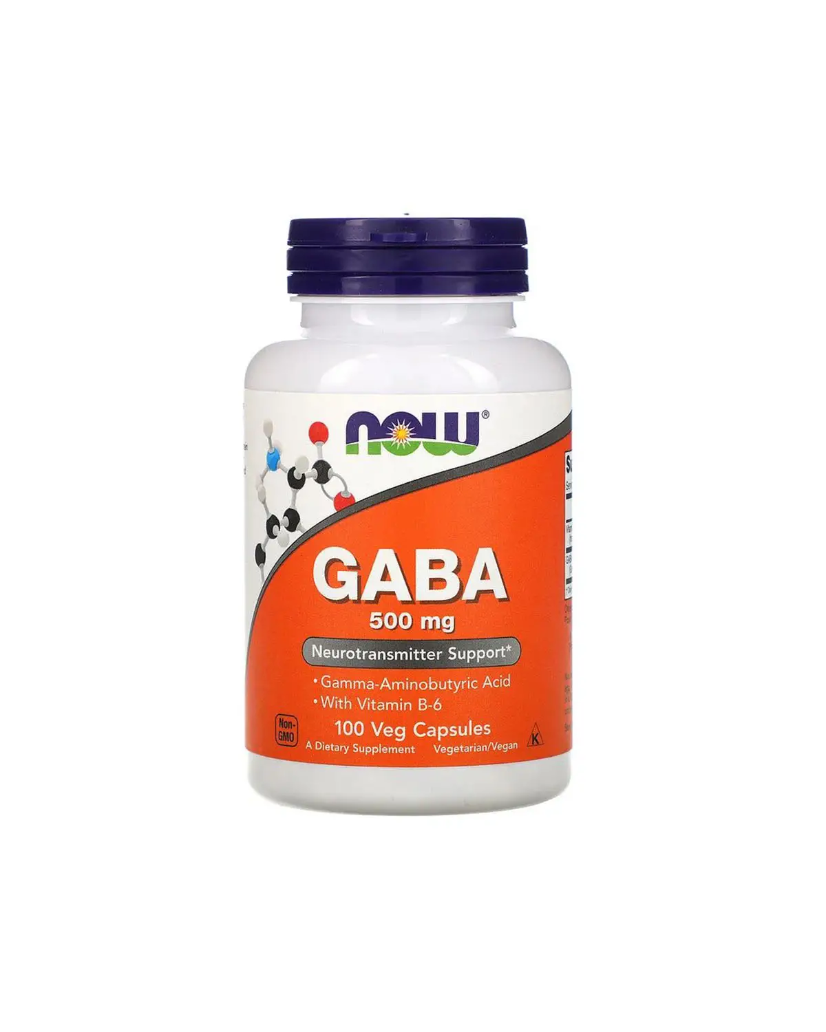 Гамма-аміномасляна кислота (GABA) 500 мг - 100 кап Now Foods 20400146