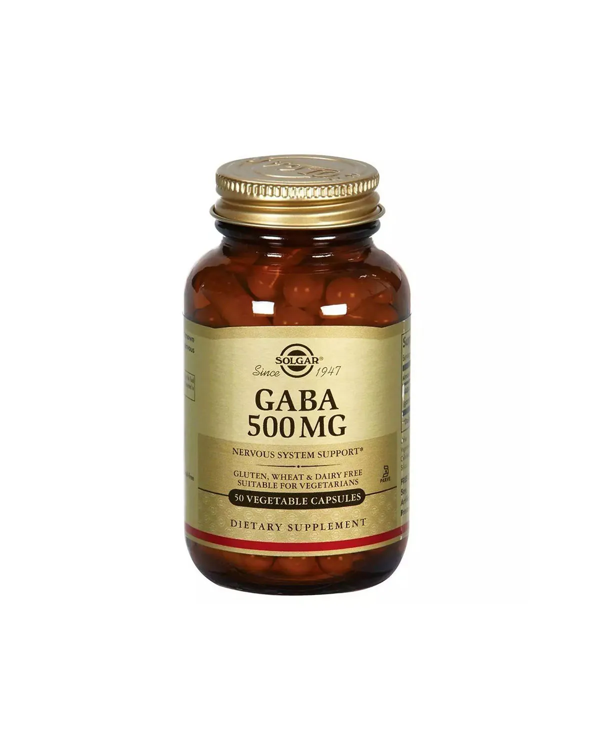 Гамма-аминомасляная кислота (GABA) 500 мг - 50 кап Solgar 20400190