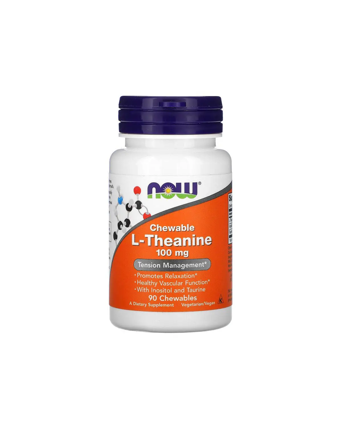 L-Теанин 100 мг - 90 жев таб Now Foods 20400193