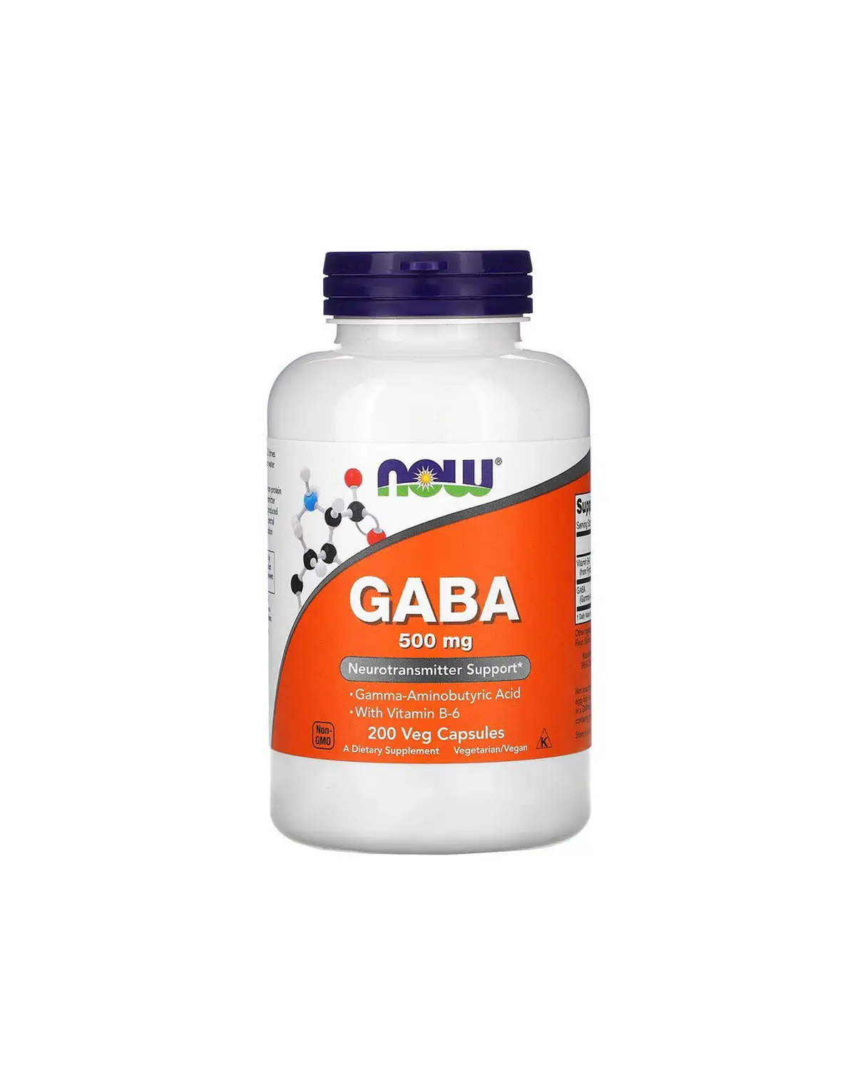 Гамма-аміномасляна кислота (GABA)+ B6 500 мг - 200 кап Now Foods 20400235