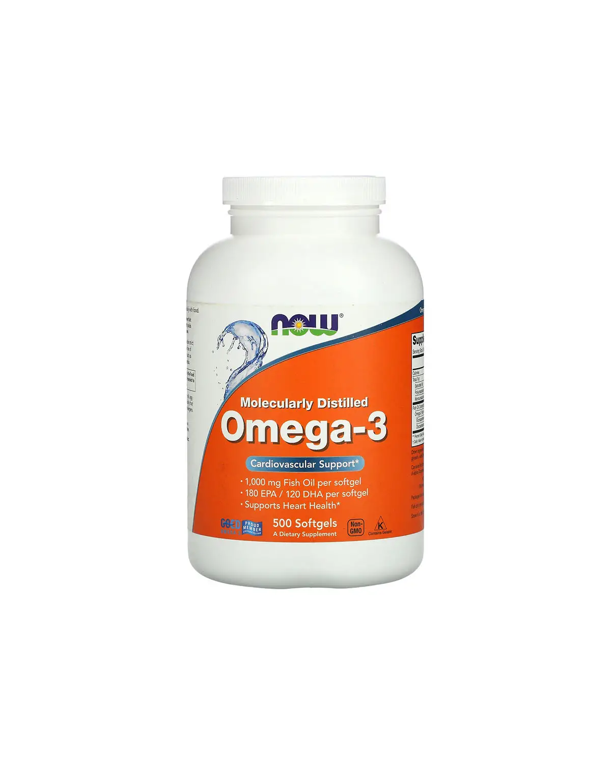 Омега-3 1000 мг - 500 кап Now Foods 20400262