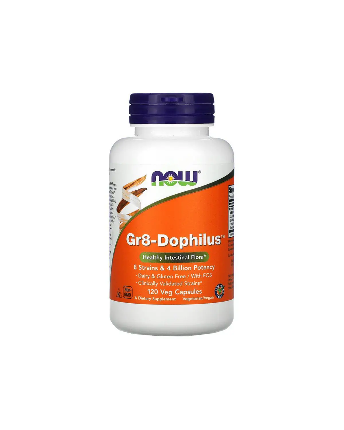 Пробіотики Gr8-Дофілус 4 млрд КУО - 120 кап Now Foods 20400268