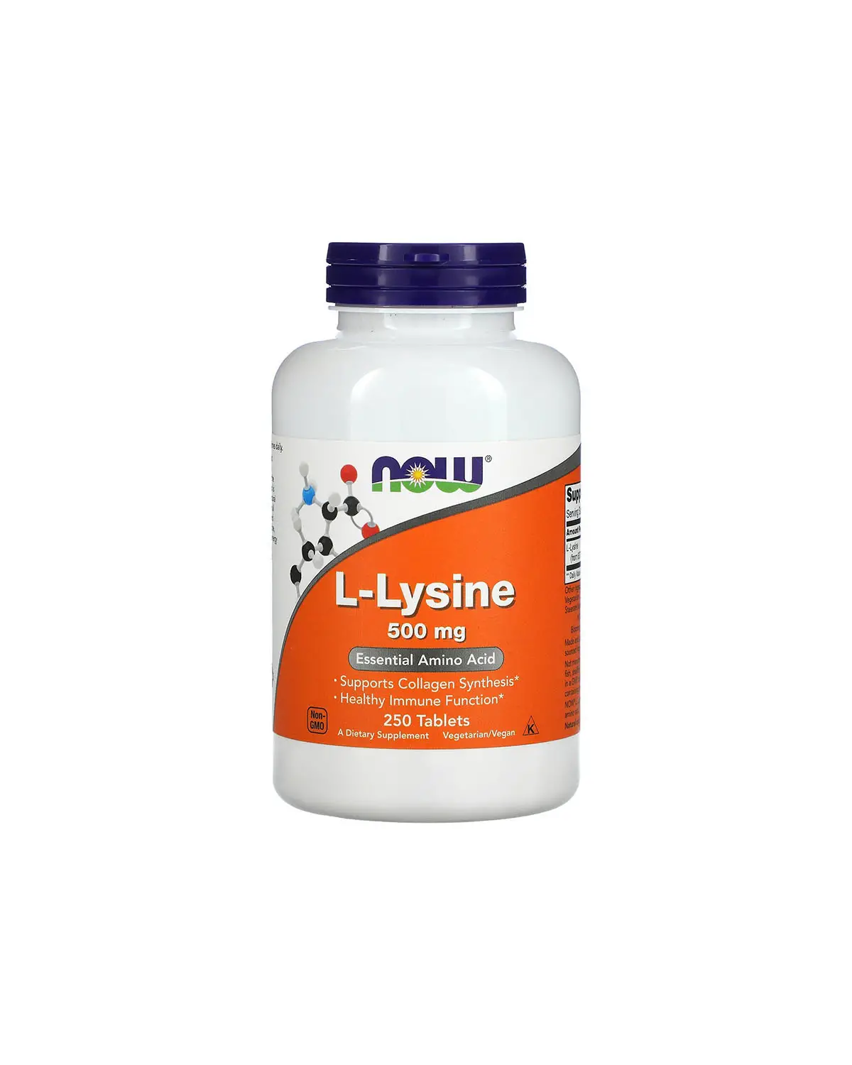 L-Лізин 500 мг - 100 таб Now Foods 20400289