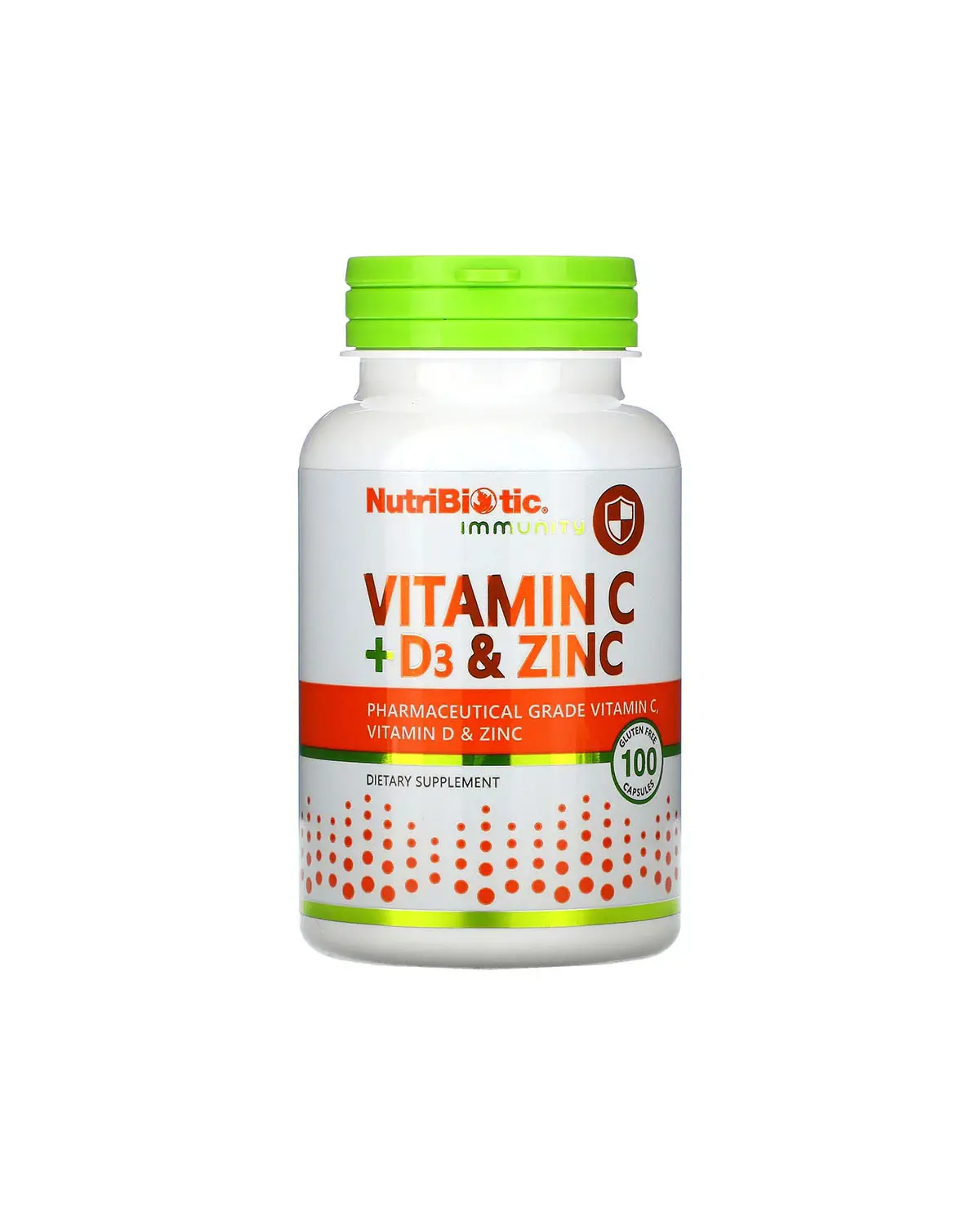Витамины C + D3 и цинк - 100 кап NutriBiotic 20400318
