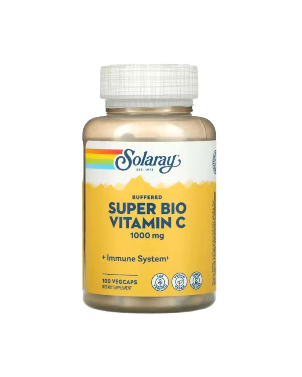 Вітамін C буферизований 1000 мг - 100 кап - 100 кап Solaray 20400427