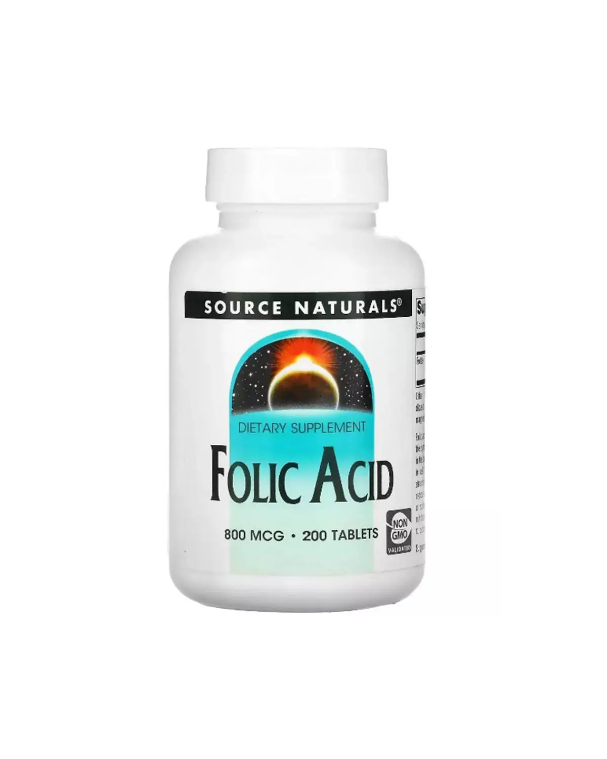 Фолиевая кислота 800 мкг - 200 таб Source Naturals 20400473
