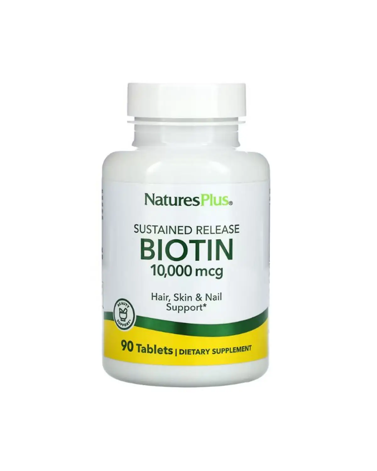 Біотин (В7) повільного вивільнення 10 мг - 90 таб Nature's Plus 20400477