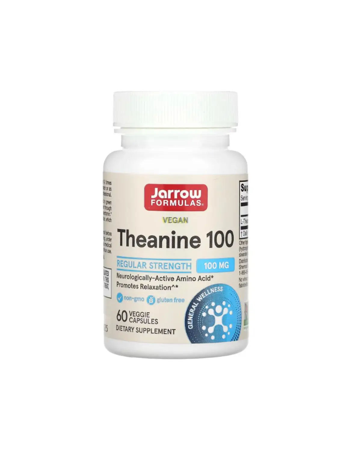Теанін 100 мг - 60 кап Jarrow Formulas 20400522