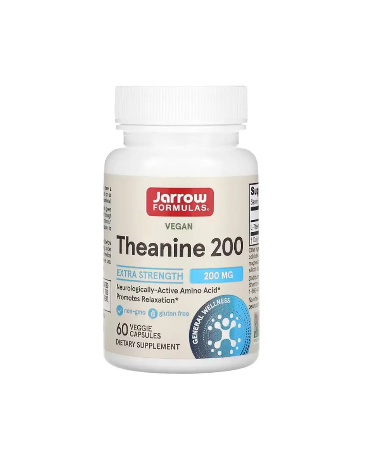 Теанін 200 мг - 60 кап Jarrow Formulas 20400547