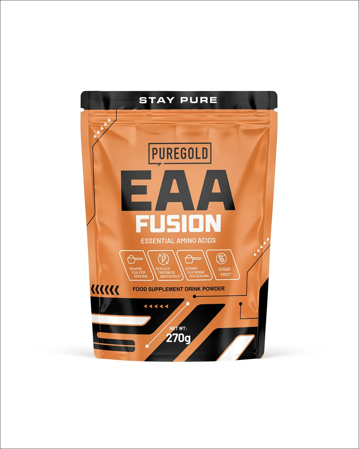 EAA комплекс амінокислот з BCAA 2:1:1 і L-глютаміном манго, 270 г Pure Gold 20400572