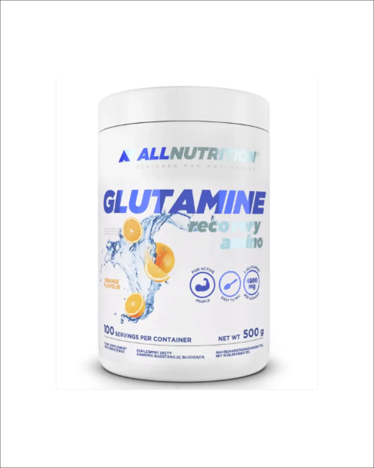 L-глютамин с таурином и витамином C апельсин, порошок, 500 г Allnutrition 20400582