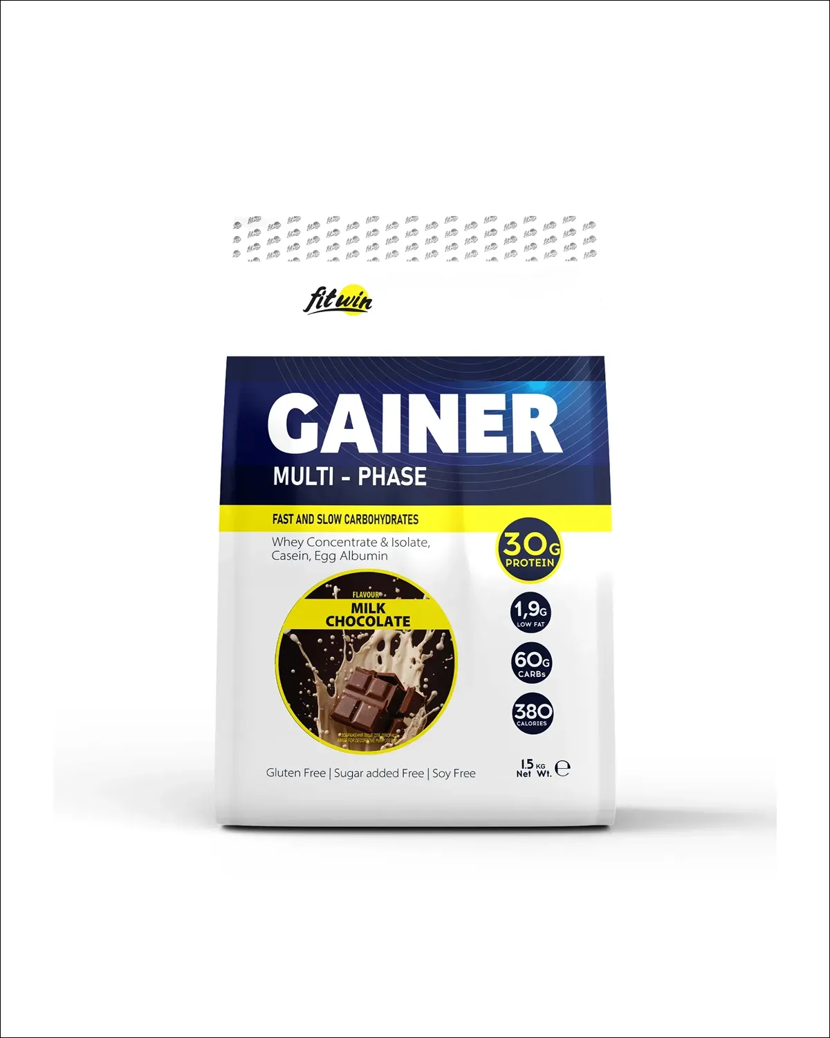 FitWin Gainer, гейнер белково-углеводный комплекс с ферментами, молочный шоколад, 1500 г FitWin 20400599