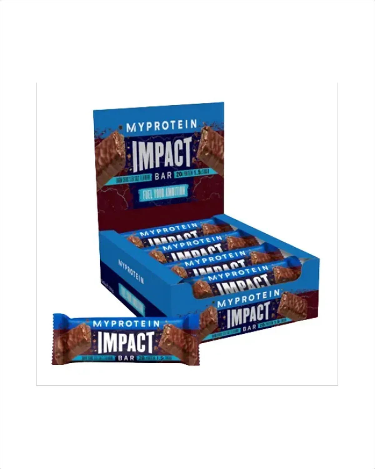 Impact Protein Bar, тёмный шоколад и морская соль, 12x64 г Myprotein 20400620