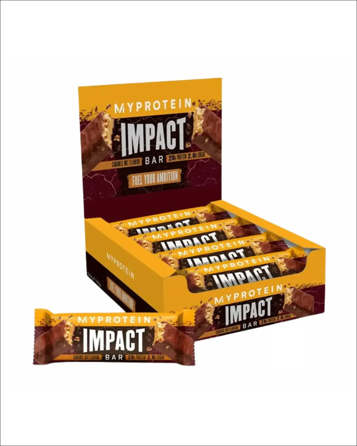 Impact Protein Bar, карамель и орехи, 12x64 г Myprotein 20400621