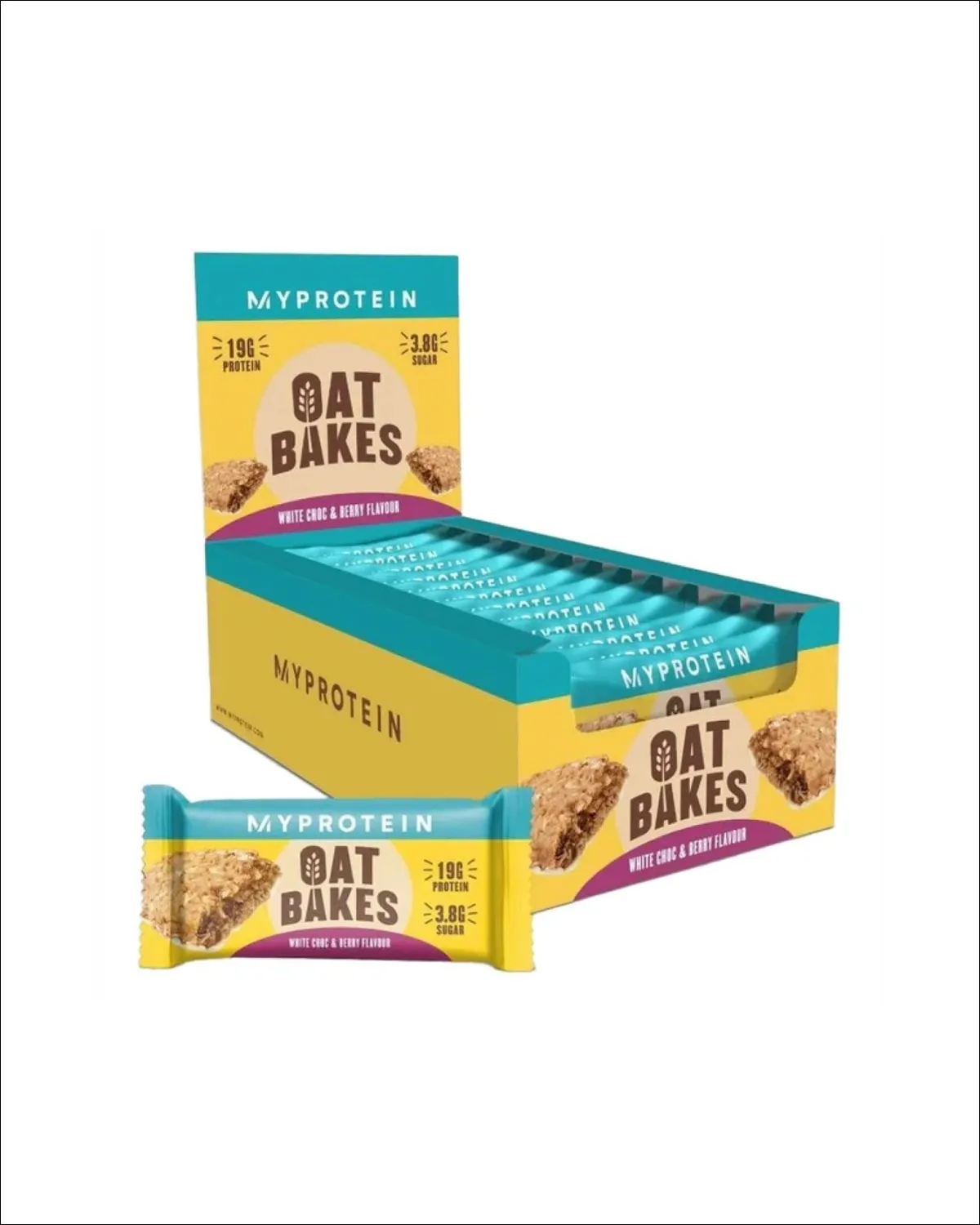 Oat Bakes, овсяные батончики с шоколадной крошкой, высокобелковые, 12x75 г Myprotein 20400633