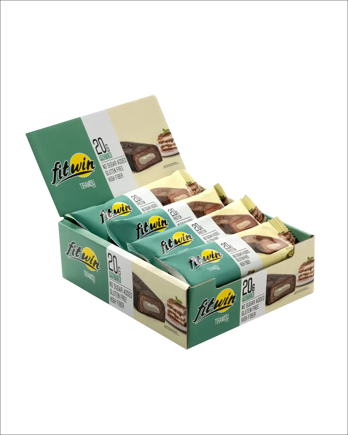 FitWin, протеиновый батончик тирамису, без сахара, 12x60 г FitWin 20400638