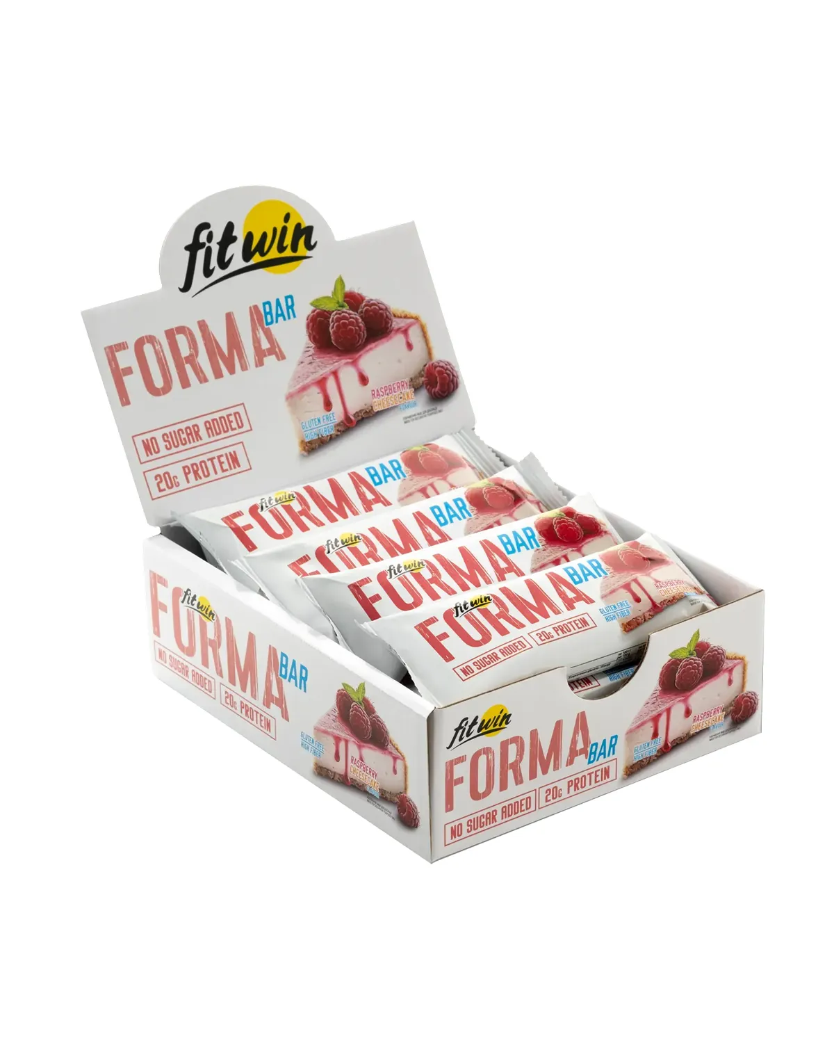Протеїновий батончик малиновий чізкейк без цукру, 12×60 г FitWin 20400642