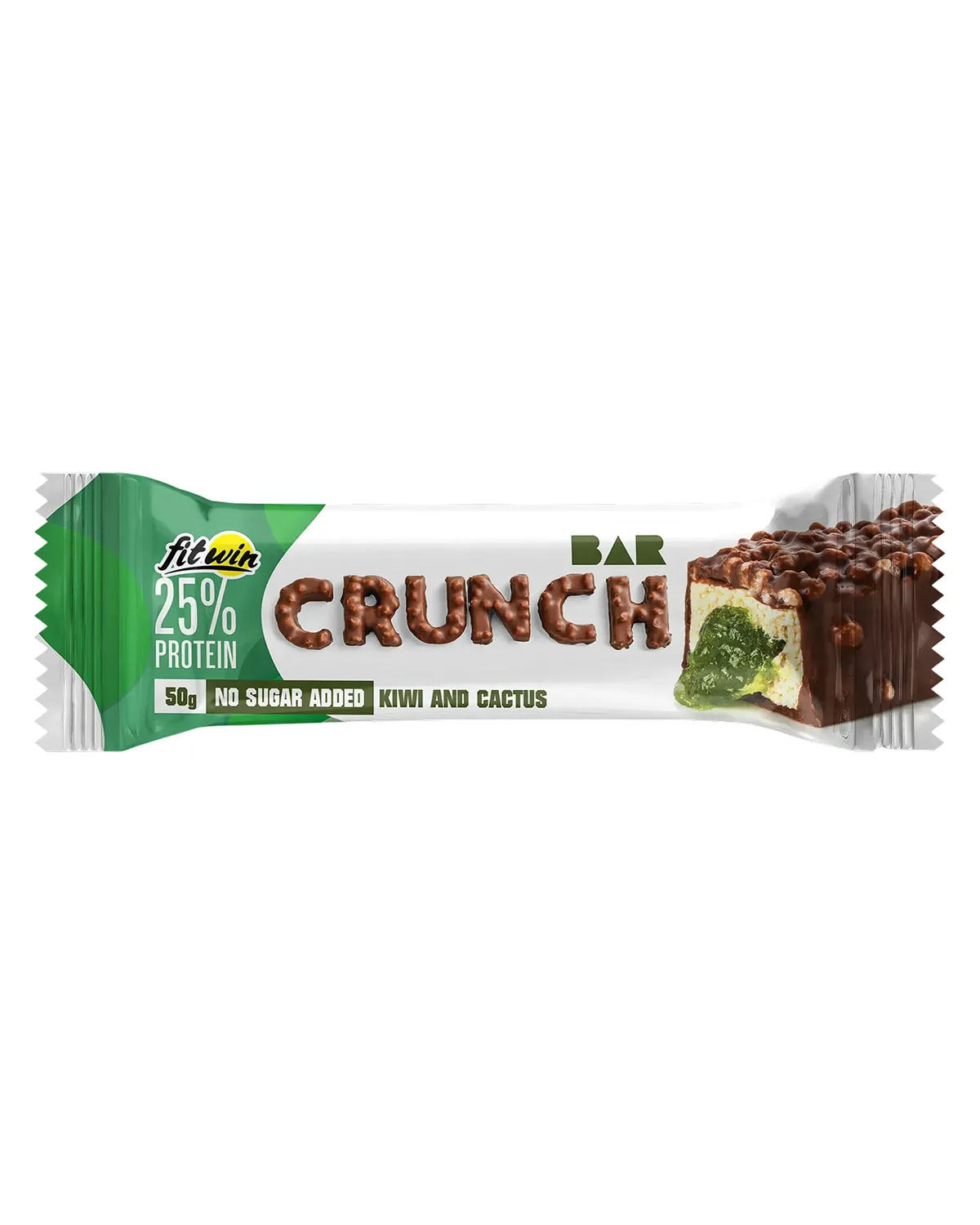FitWin Crunch Bar протеиновый батончик Киви и кактус, 25% белка, 12x50 г FitWin 20400651
