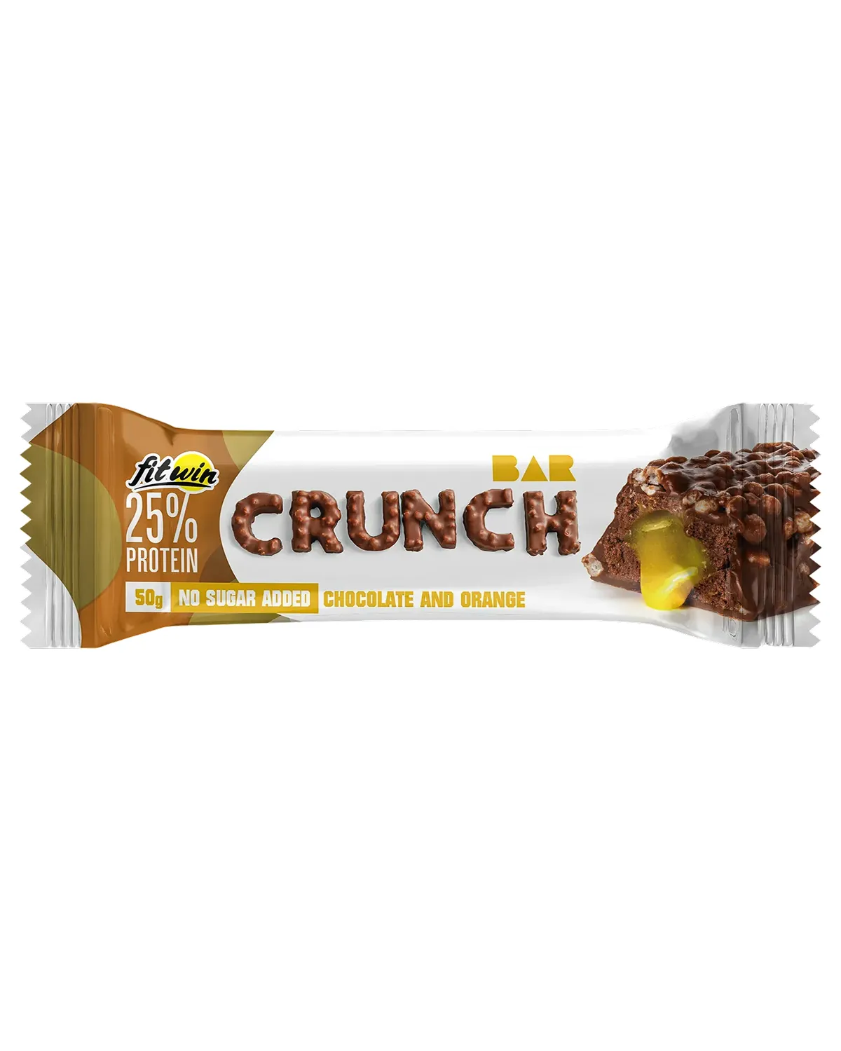 FitWin Crunch Bar протеиновый батончик Шоколад и апельсин, 25% белка, 12x50 г FitWin 20400652