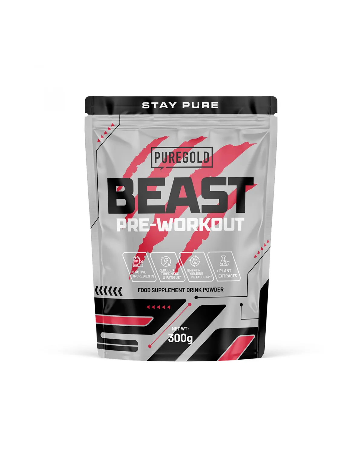 Beast Pre-Workout предтренировочный комплекс вишня, 300 г Pure Gold 20400673