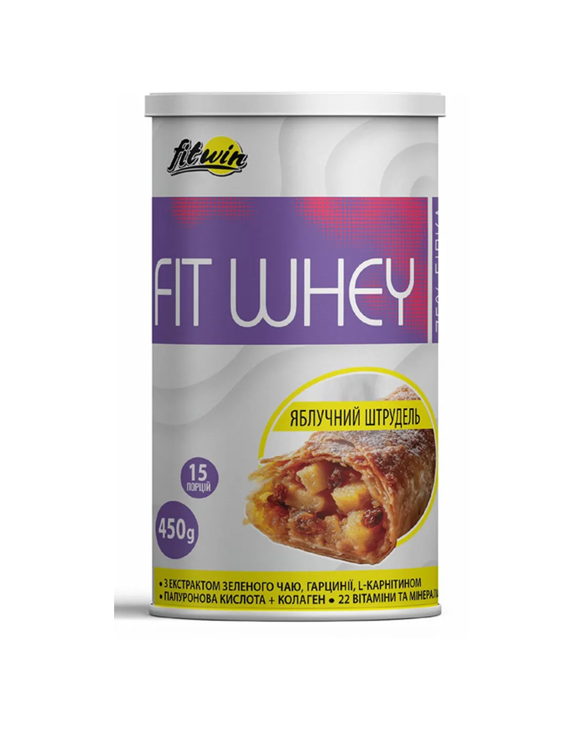 FitWhey протеиновый коктейль функциональный, 450 г, вкус Яблочный штрудель FitWin 20400678