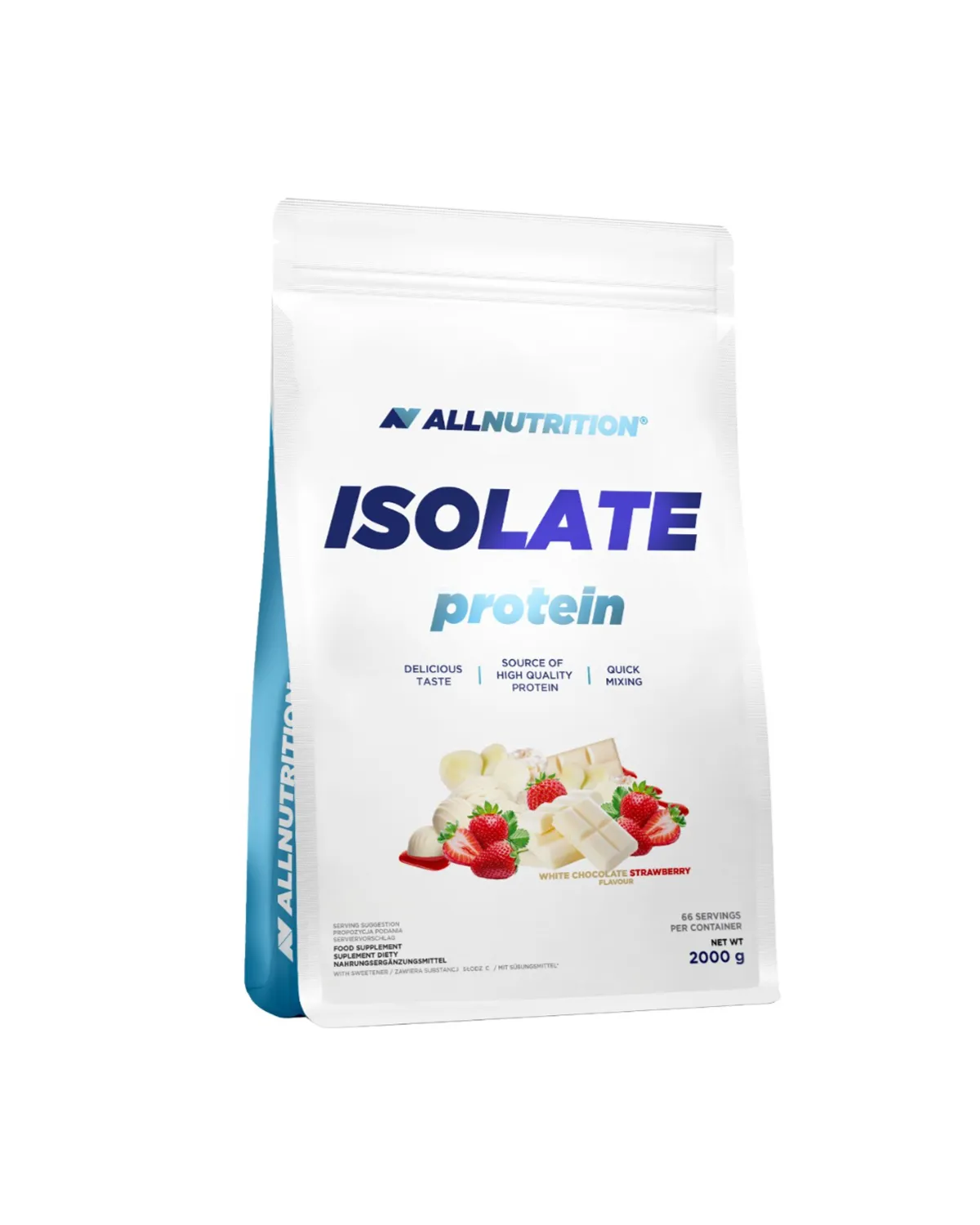 ALLNUTRITION Isolate Protein изолят сывороточного протеина, 2000 г, белый шоколад с малиной Allnutrition 20400686