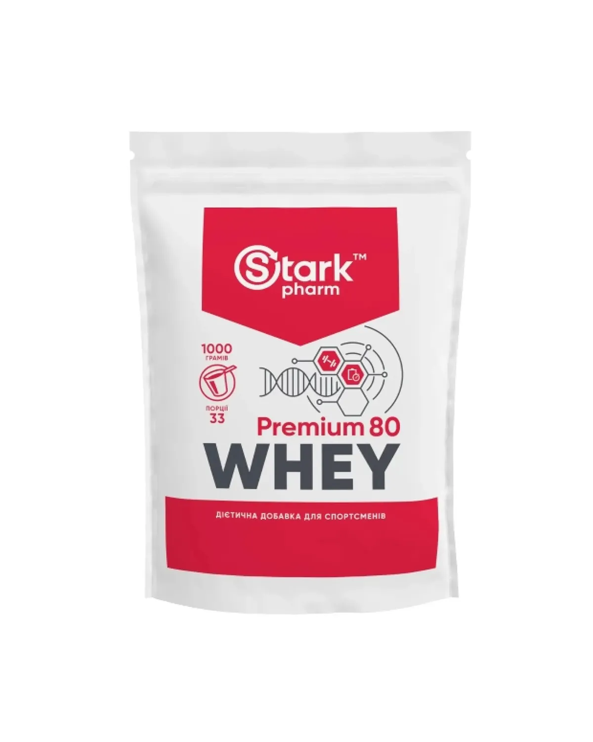 Stark Whey 80 сывороточный протеин, 1000 г, шоколад-орех Stark Pharm 20400706