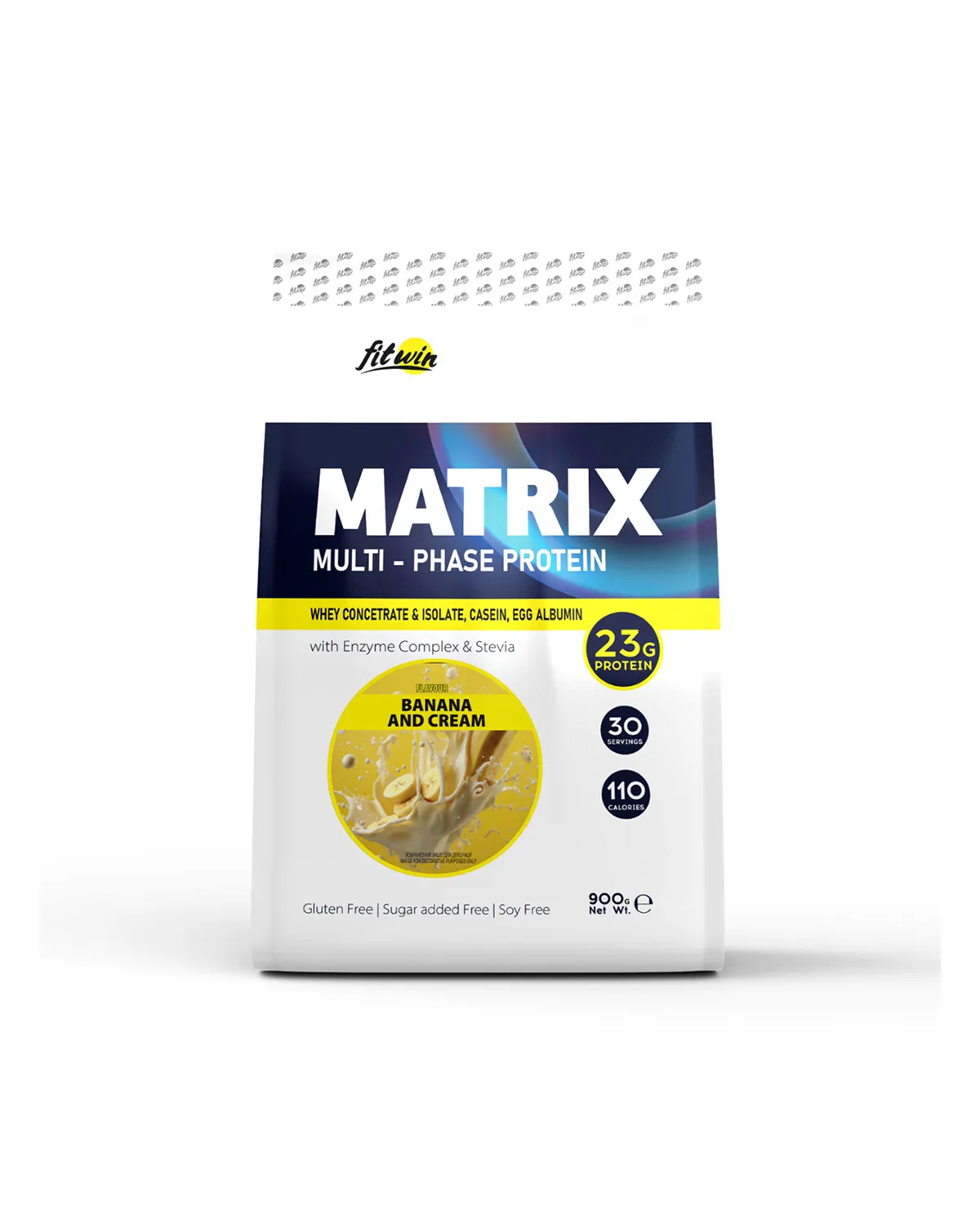 FitWin Matrix протеиновый комплекс сыворотка+казеин, банан и крем, 900 г FitWin 20400717
