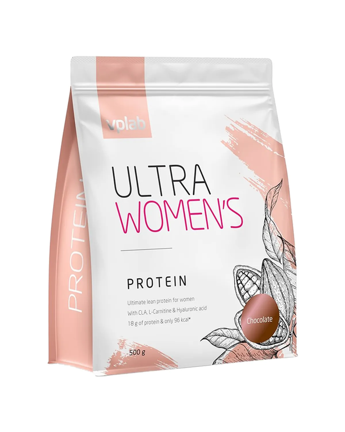 Ultra Women’s Protein женский сывороточный протеин с L-лизином, CLA, L-карнитином и гиалуроновой кислотой, Chocolate, 500 г Vplab 20400739