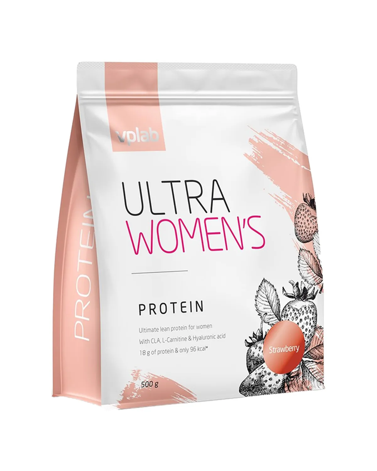 Ultra Women’s Protein женский сывороточный протеин с L-лизином, CLA, L-карнитином и гиалуроновой кислотой, Strawberry, 500 г Vplab 20400740