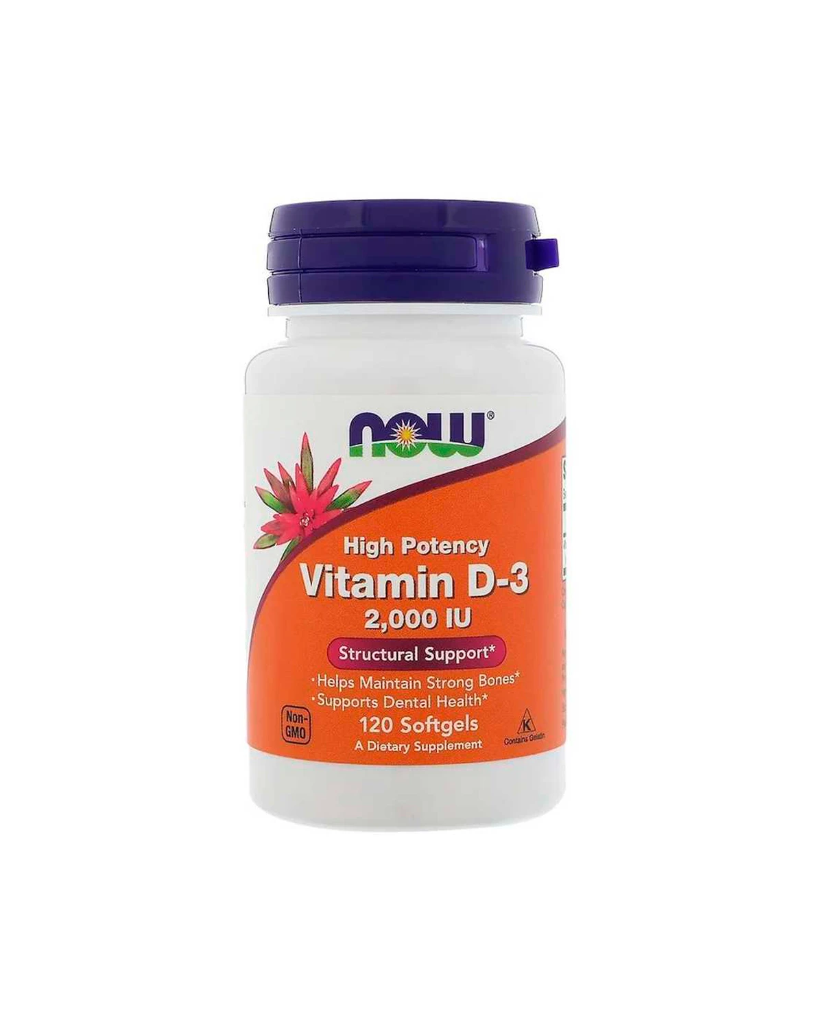Вітамін D3 2000 МО – 120 кап Now Foods 20400749